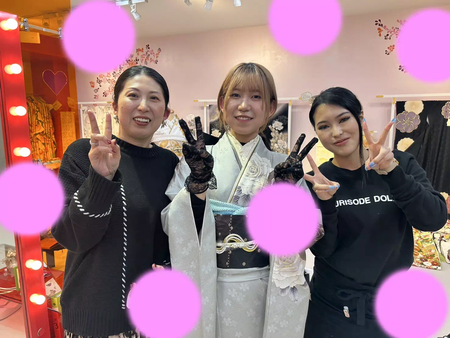 TAKAZEN神戸店　前撮り撮影会　イマドキ　カワイイ　コディネート　振袖　レンタル　袴　