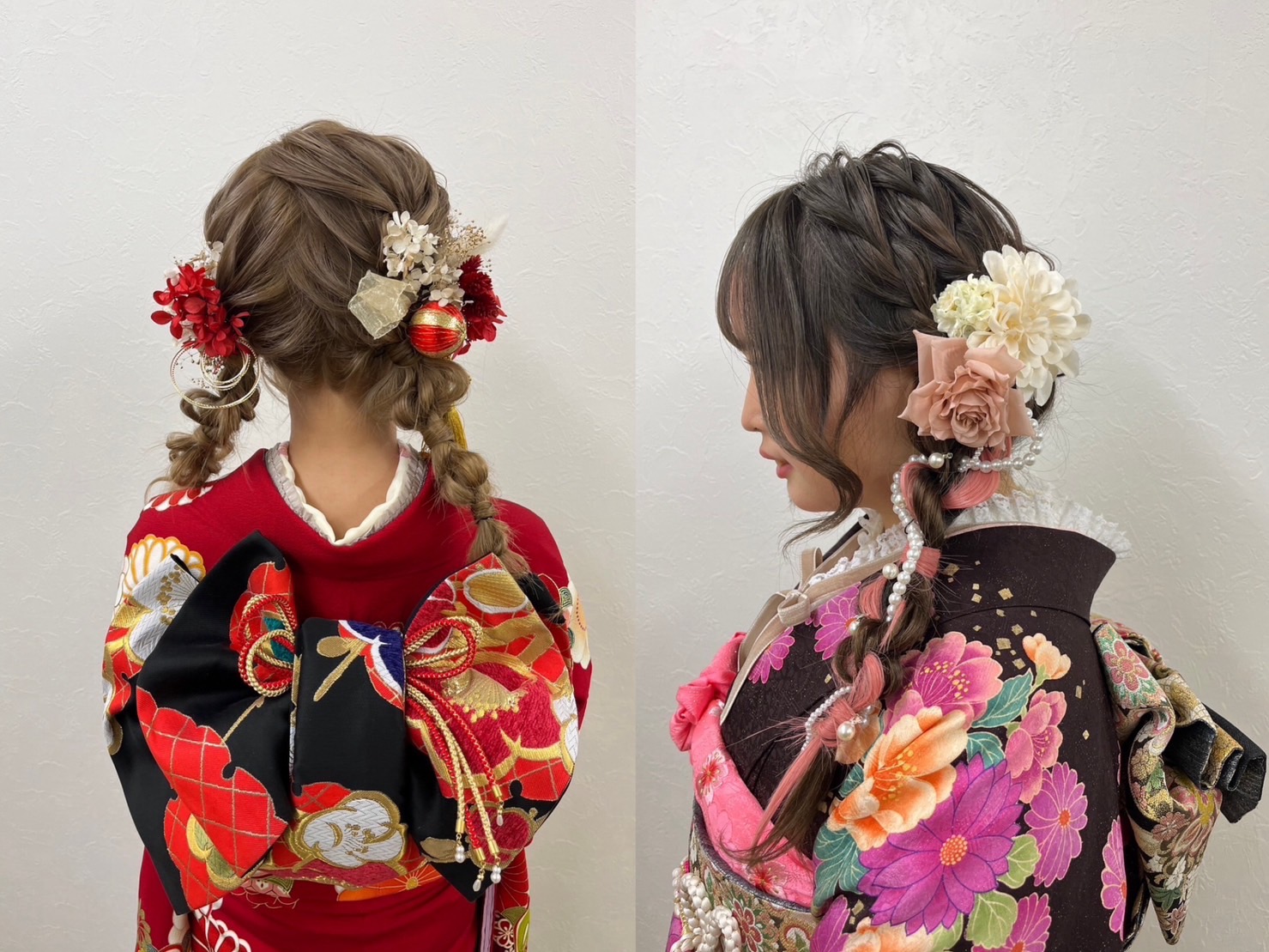 成人式　振袖　前撮り撮影会　個性的　ヘアアレンジ　かわいい