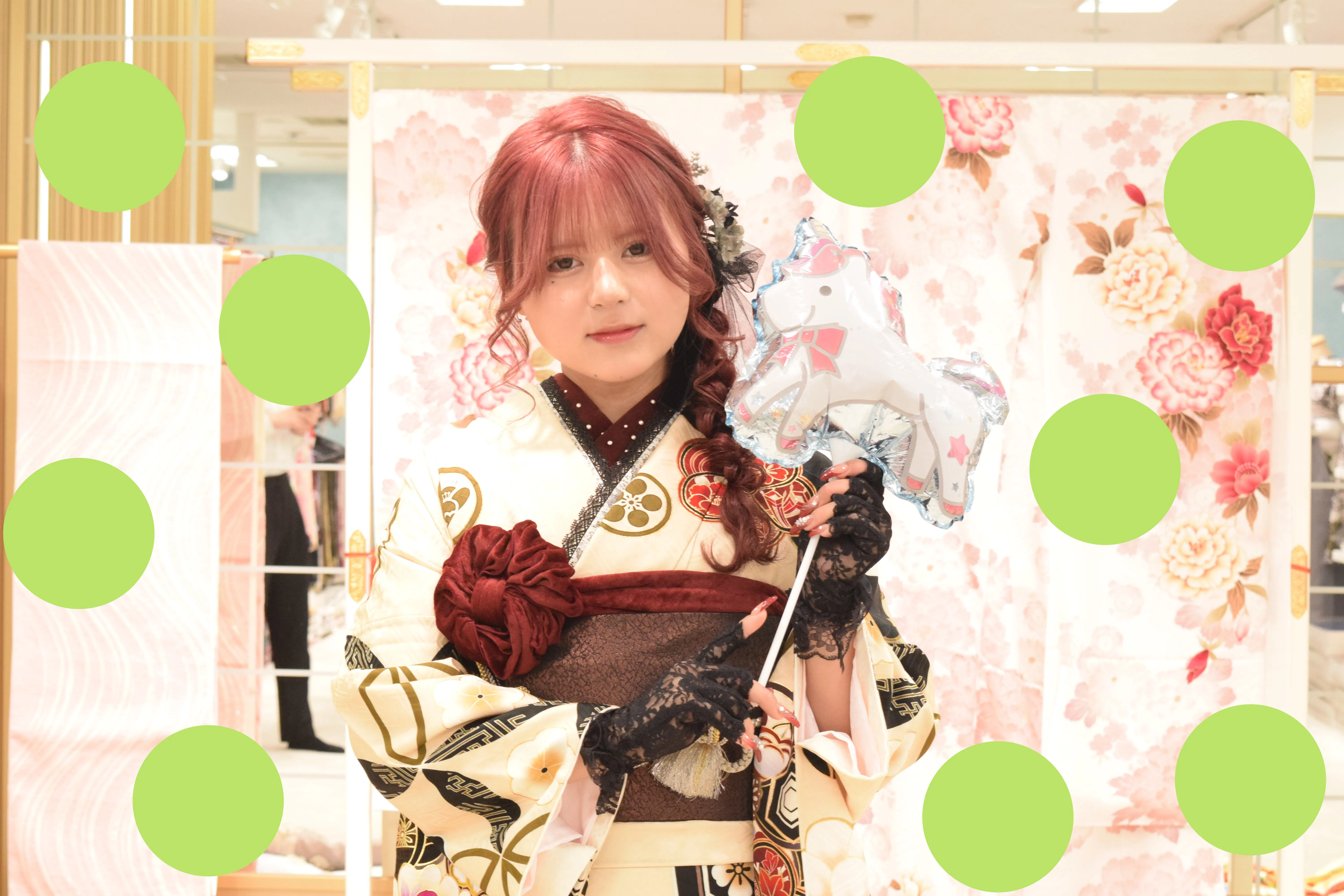 前撮り　振袖　撮影会　ヴィンテージ　かわいい