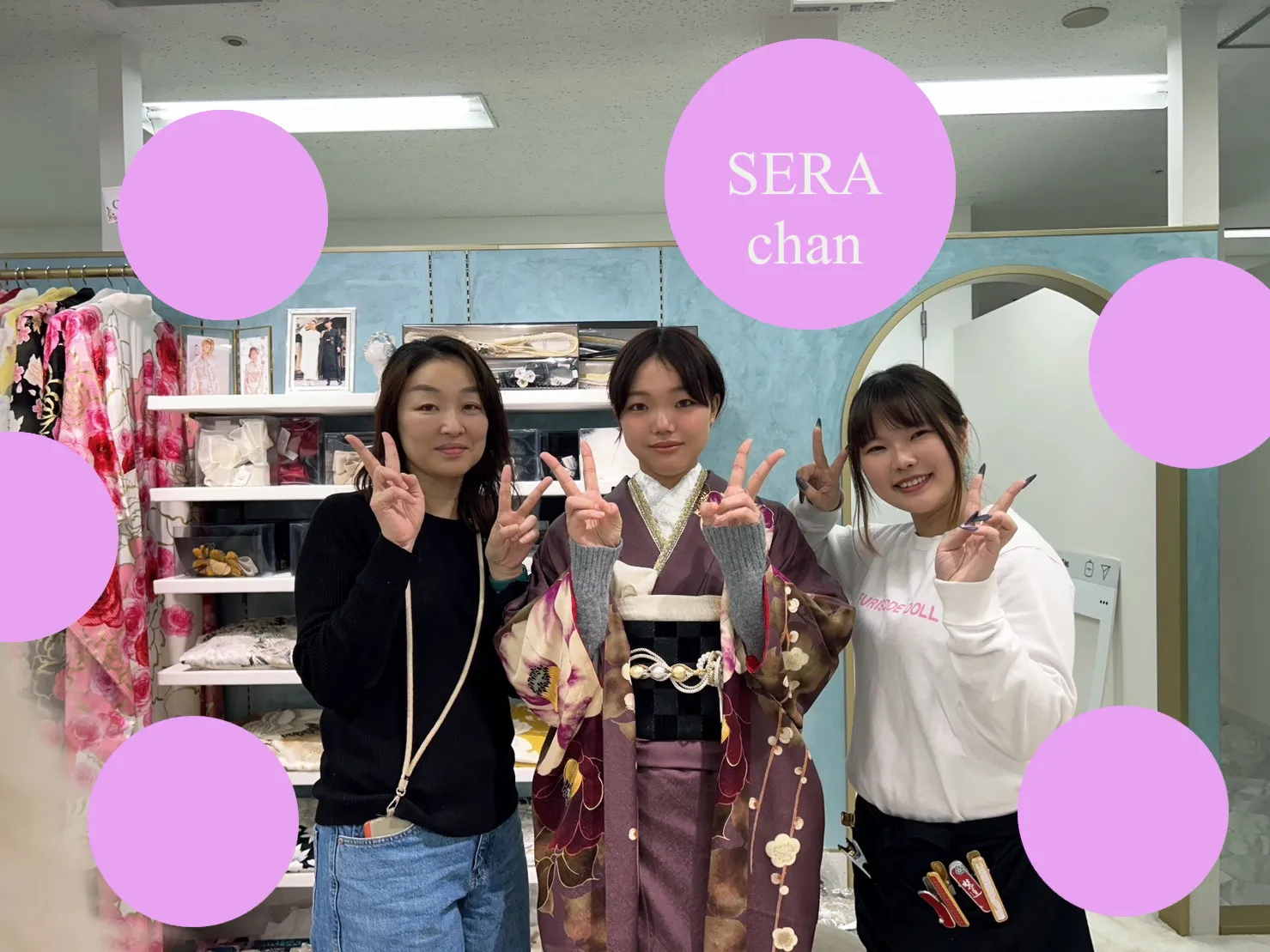 大阪心斎橋　中央区　振袖前撮り　撮影会　写真プラン　紫　ヴィンテージ