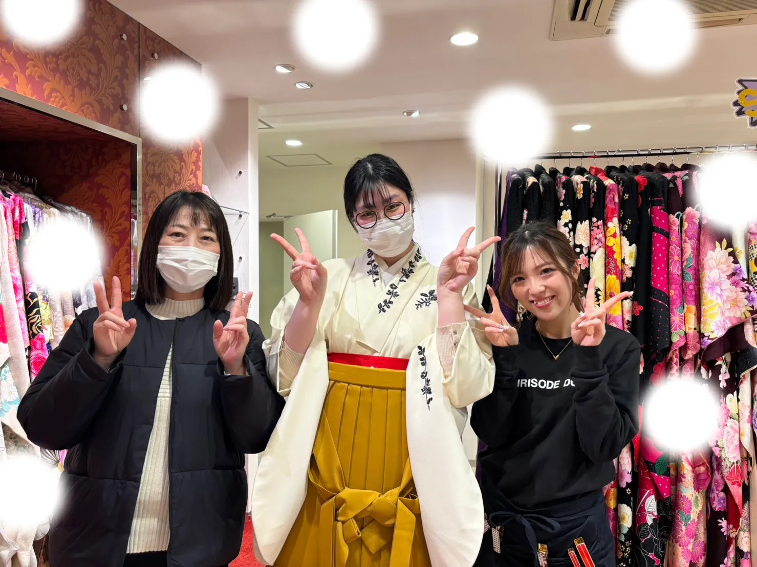 成人式　前撮り　梅田　袴　くすみカラー　かわいい　イマドキ　淡色　古典　タカゼン　撮影