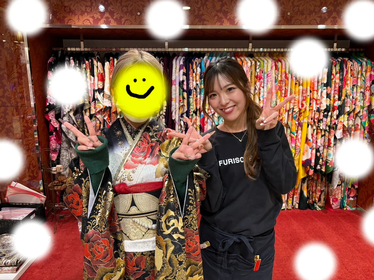 成人式　卒業式　TAKAZEN 振袖レンタル　キラキラ