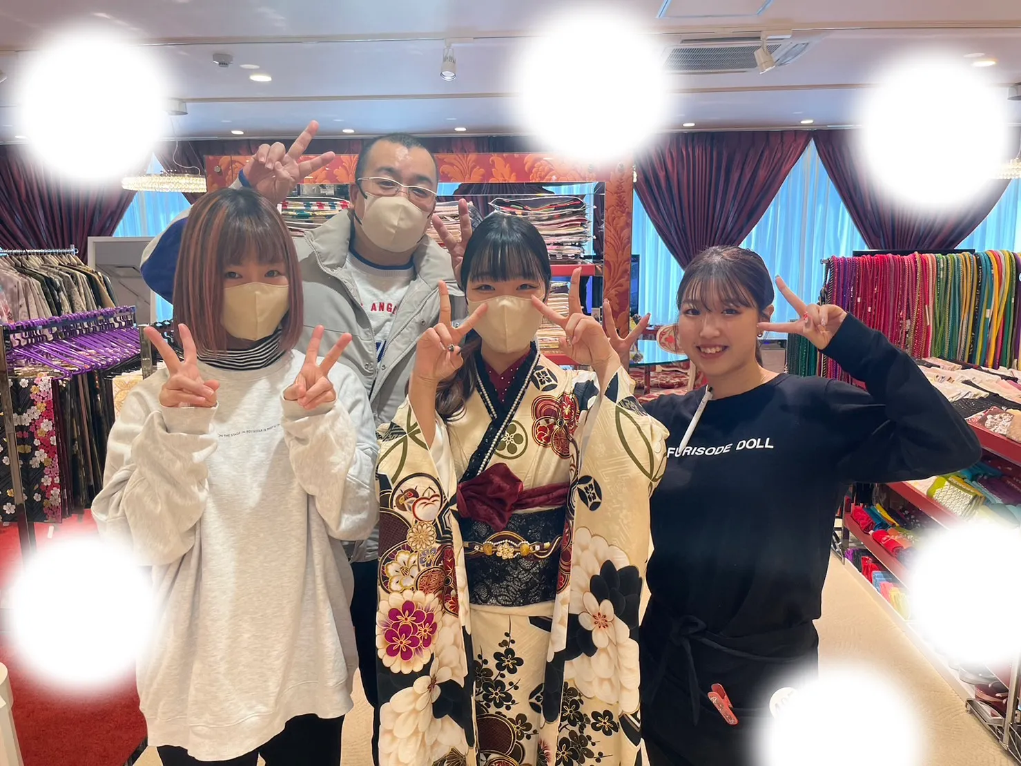 成人式　前撮り　梅田　袴　くすみカラー　かわいい　イマドキ　淡色　古典　タカゼン　撮影