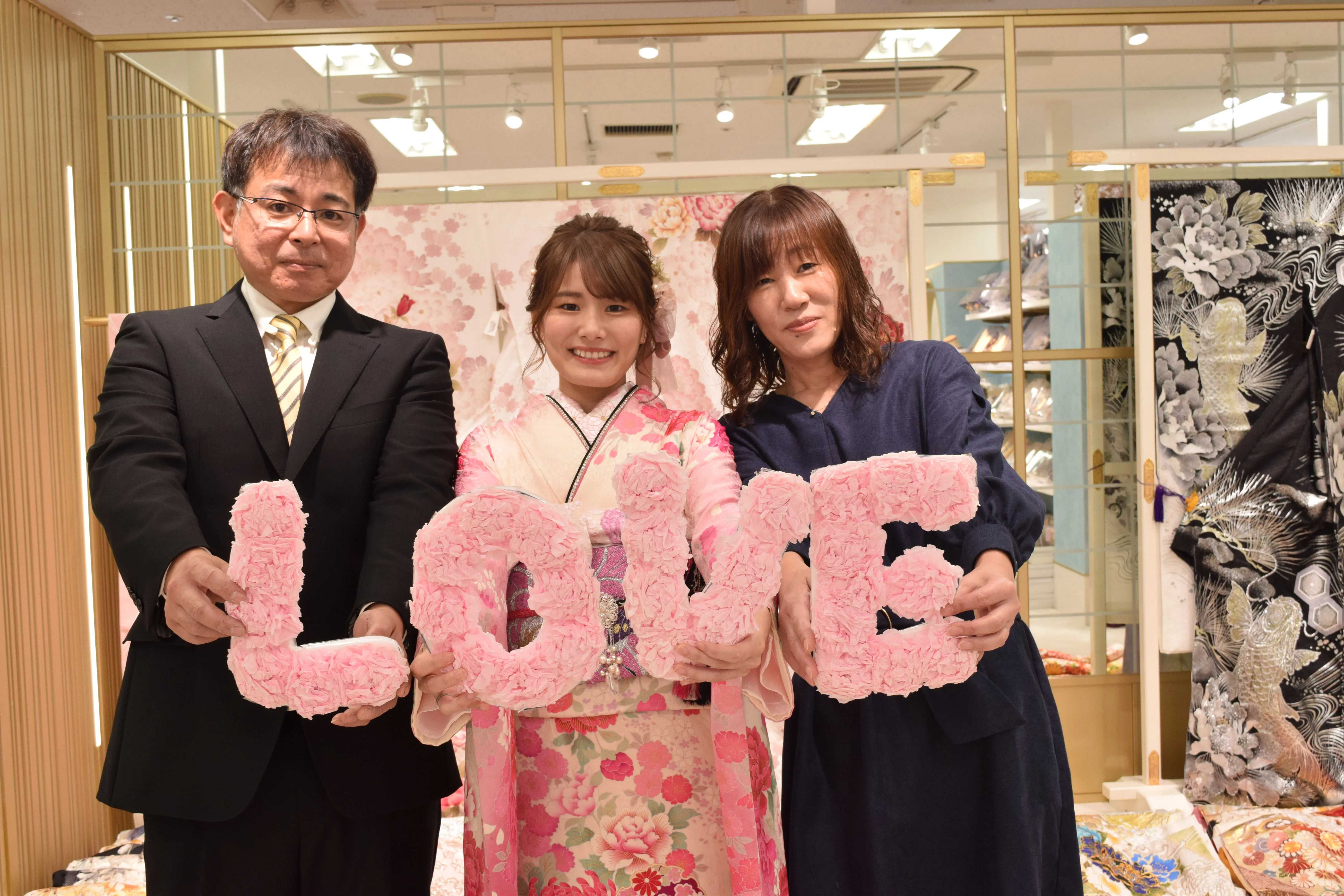 前撮り　振袖　撮影会　かわいい　ピンク