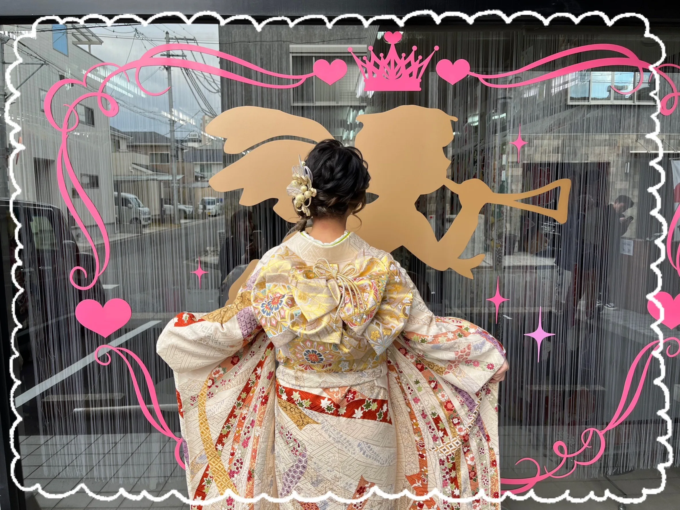 振袖　レンタル　奈良　前撮り撮影会　かわいい　赤　古典