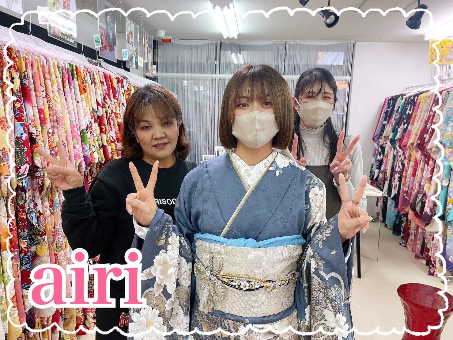 振袖　レンタル　奈良　前撮り撮影会　かわいい　赤　古典