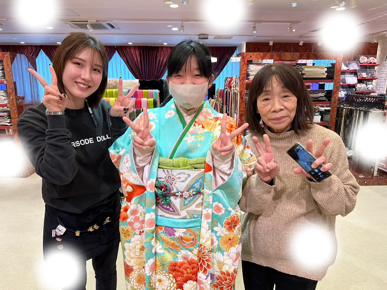 タカゼン　梅田　大阪　振袖レンタル　くすみカラー　古典　オシャレ　かわいい　イマドキ　安い