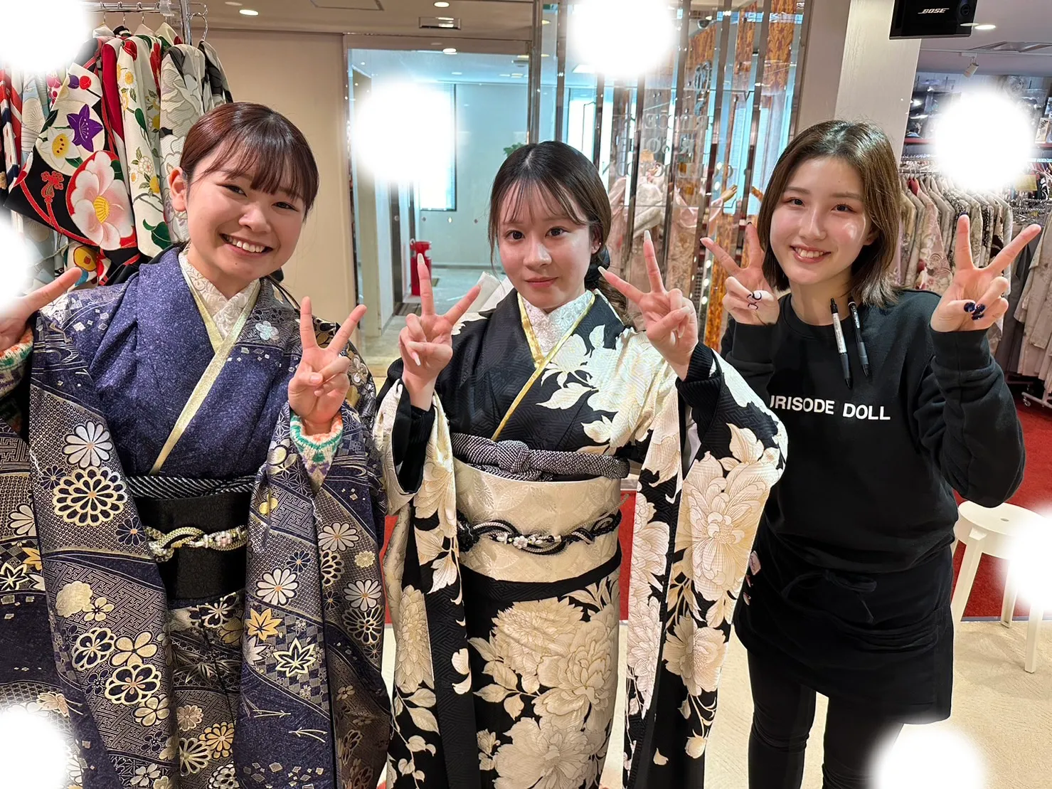 袴レンタル　振袖レンタル　くすみ　キラキラ　かわいい　梅田　大阪　安い　イマドキ　古典　くすみカラー　前撮り　ヴィンテージ　渋い