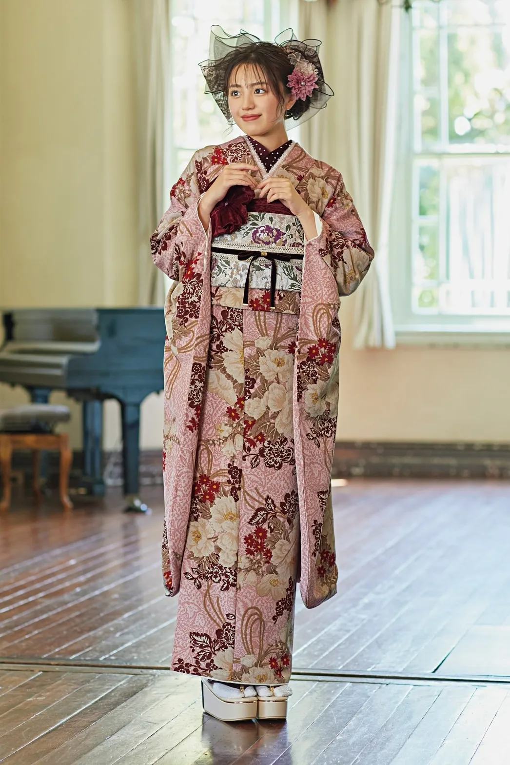 タカゼン 梅田 大阪 振袖レンタル くすみカラー 古典 オシャレ かわいい イマドキ 安い