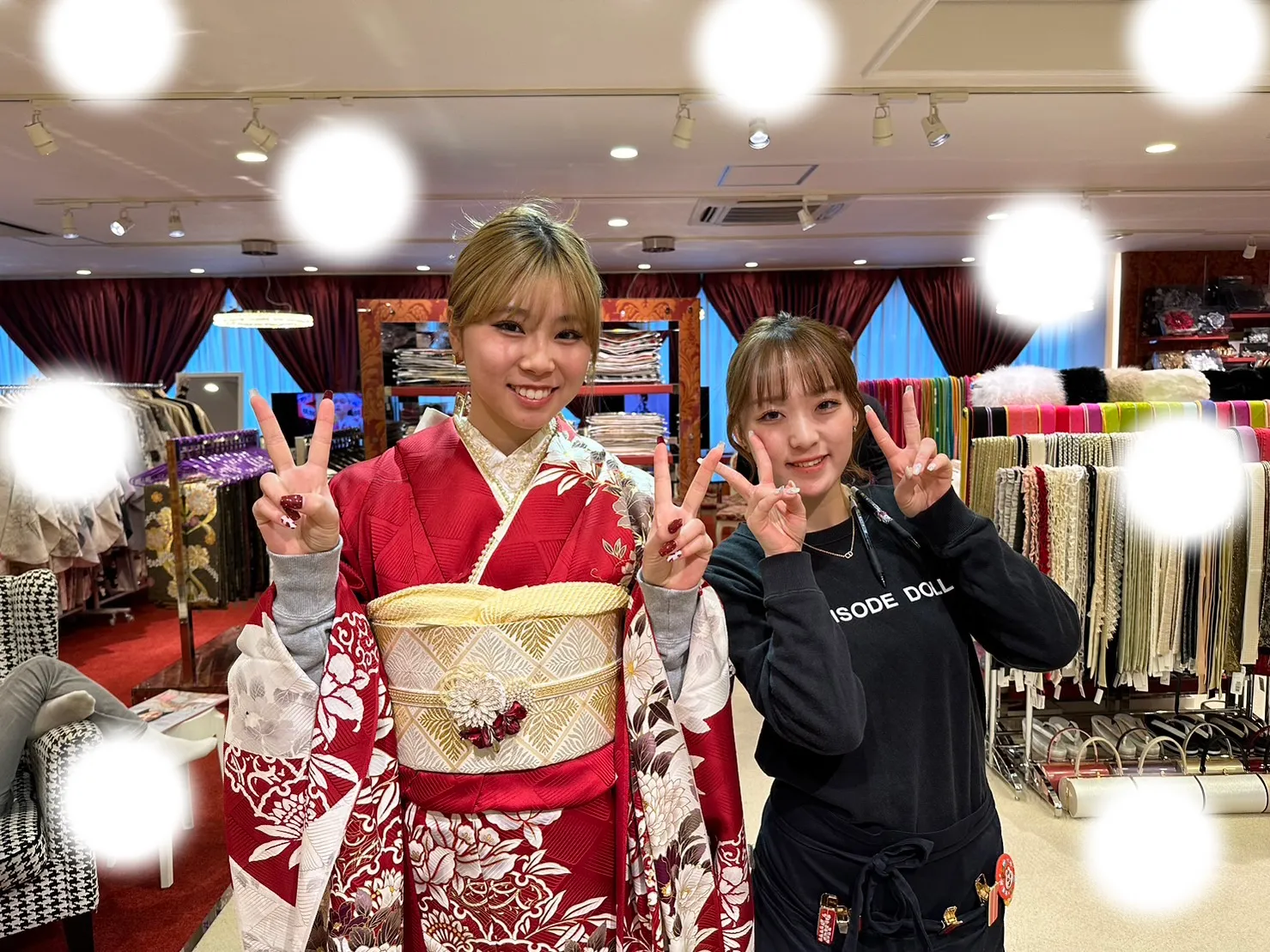 成人式　前撮り　梅田　赤色