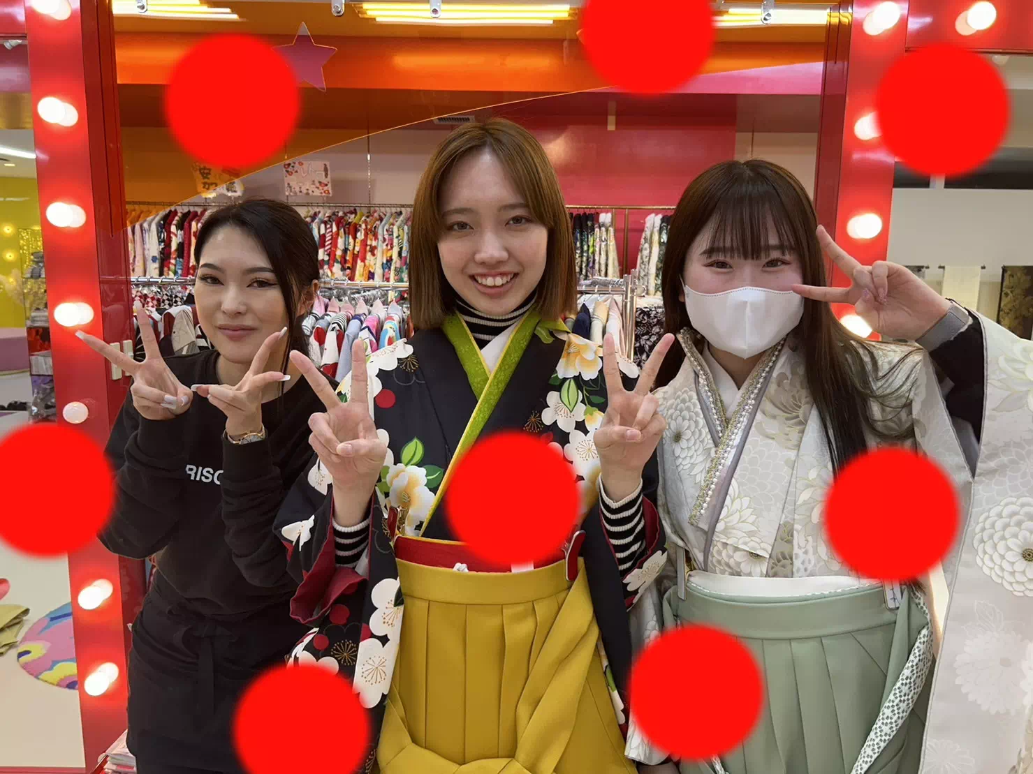 TAKAZEN神戸店　前撮り撮影会　イマドキ　カワイイ　コディネート　振袖　レンタル　袴　