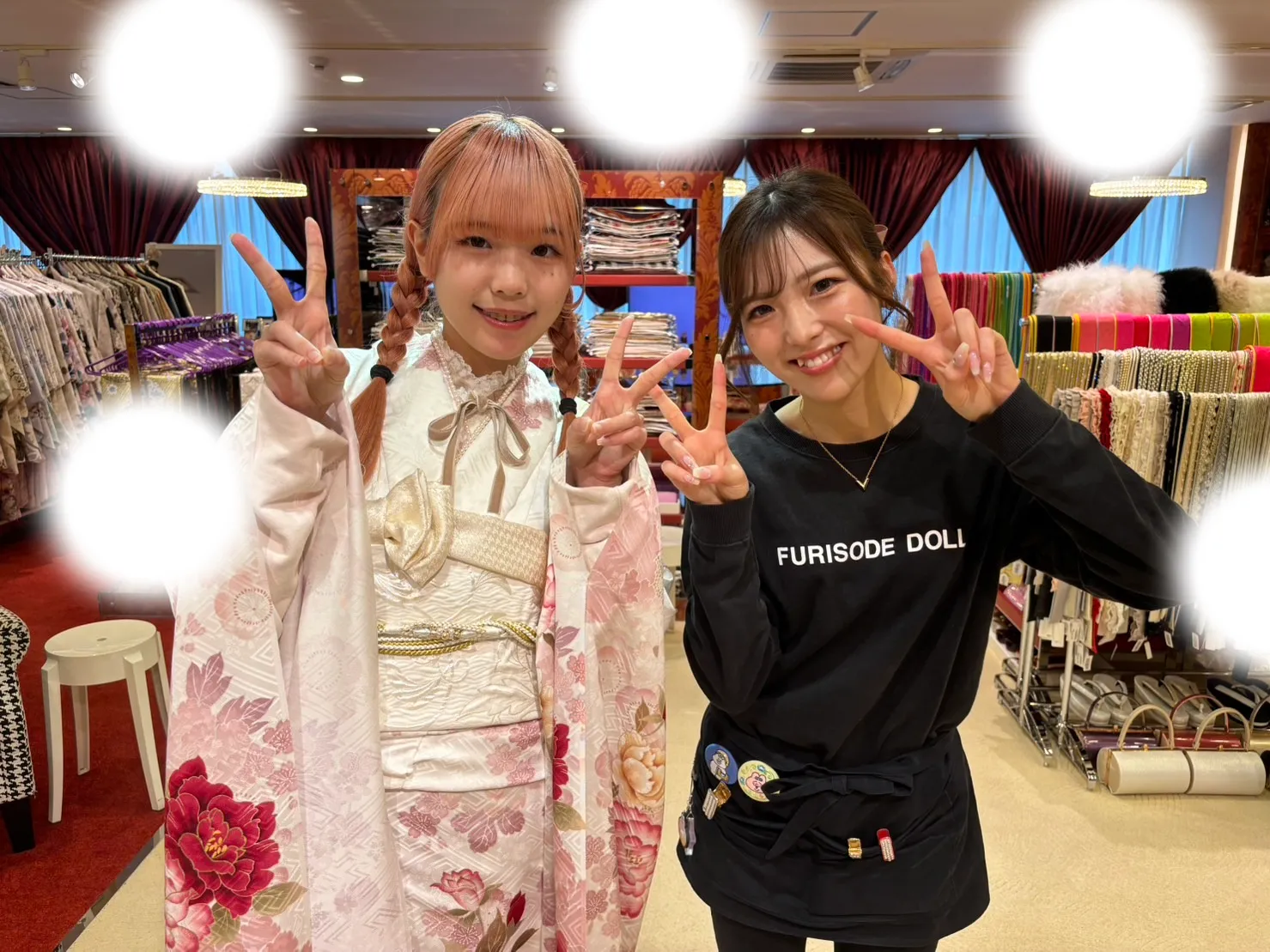 【TAKAZEN大阪梅田本店】♡5日　ピンクくすみガーリーの  キラキラ可愛いお振袖姫ちゃん♡