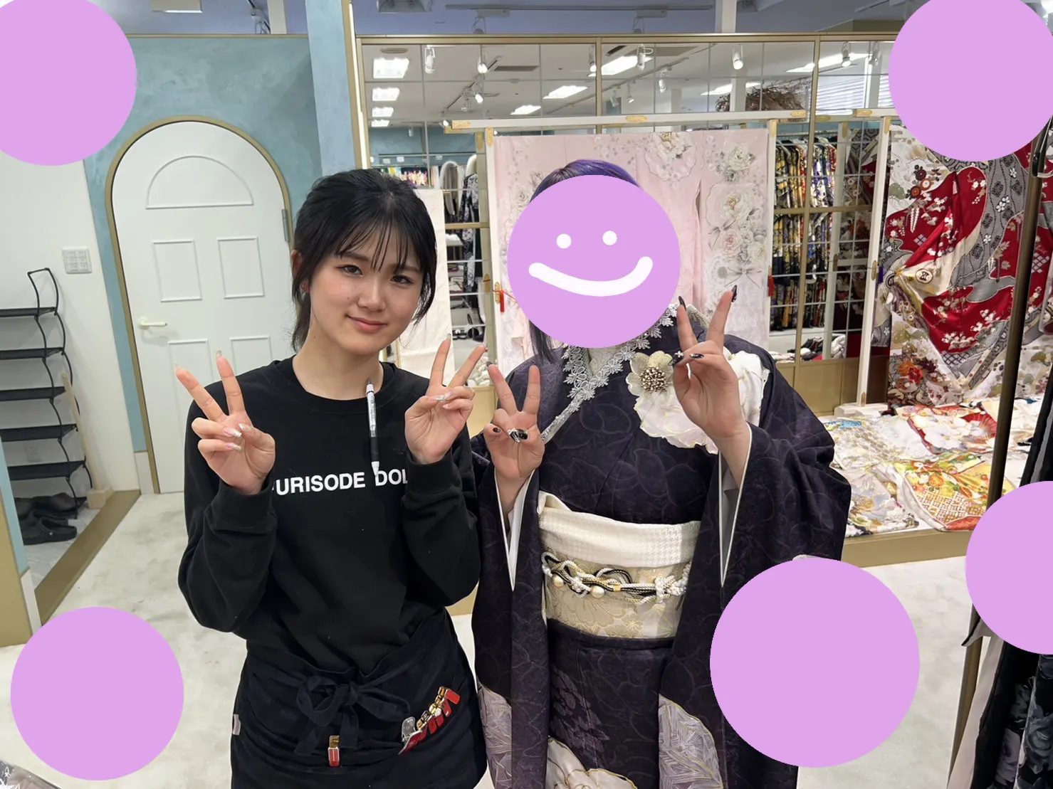 成人式　振袖レンタル　なんば　心斎橋　シンプル　大人っぽい