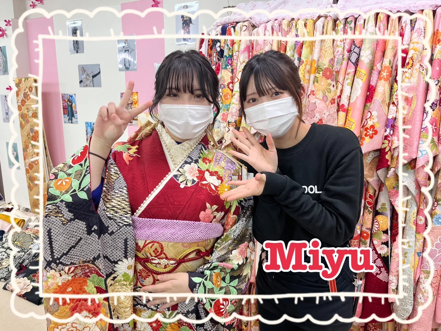 振袖　レンタル　奈良　前撮り撮影会　かわいい　赤　古典