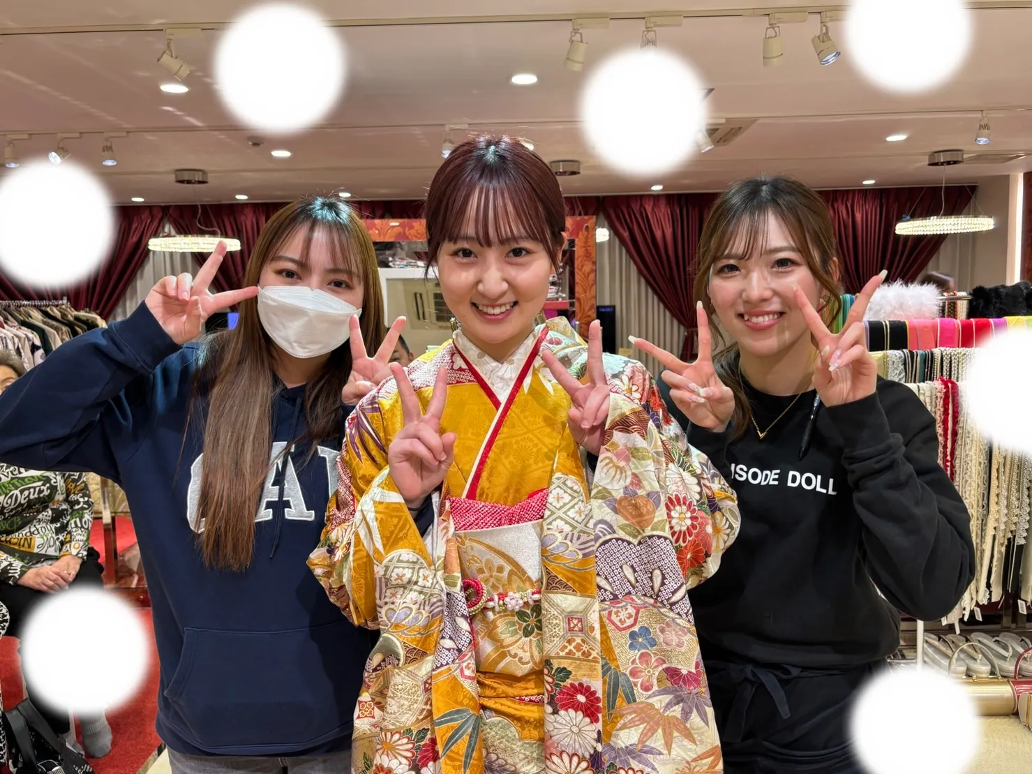 タカゼン　振袖レンタル　からし　古典柄