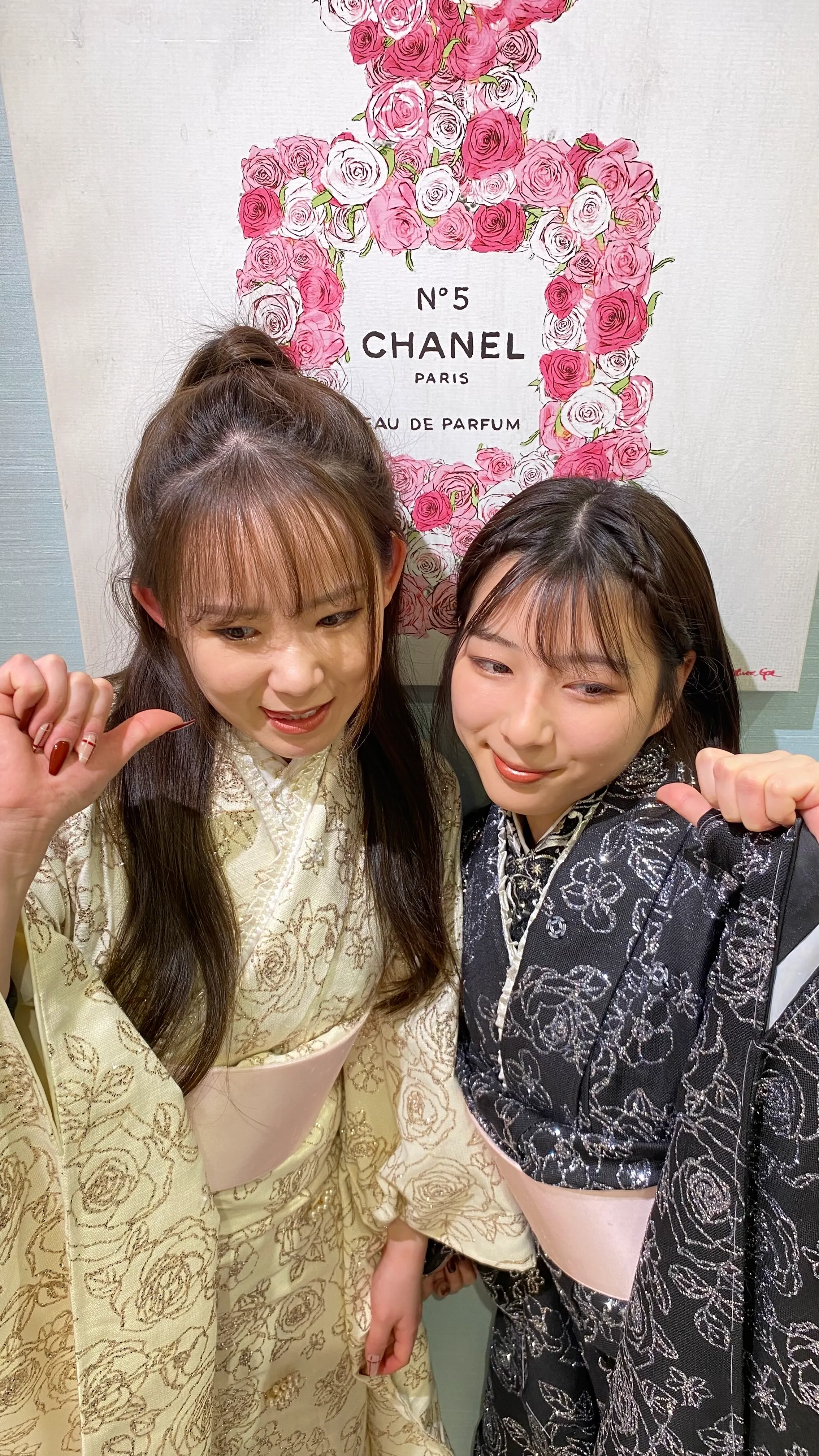 成人式　振袖レンタル　成人式振袖　カワイイ　ChouChou　キラキラ　キャバ嬢　派手　目立つ　双子コーデ　シミラールック