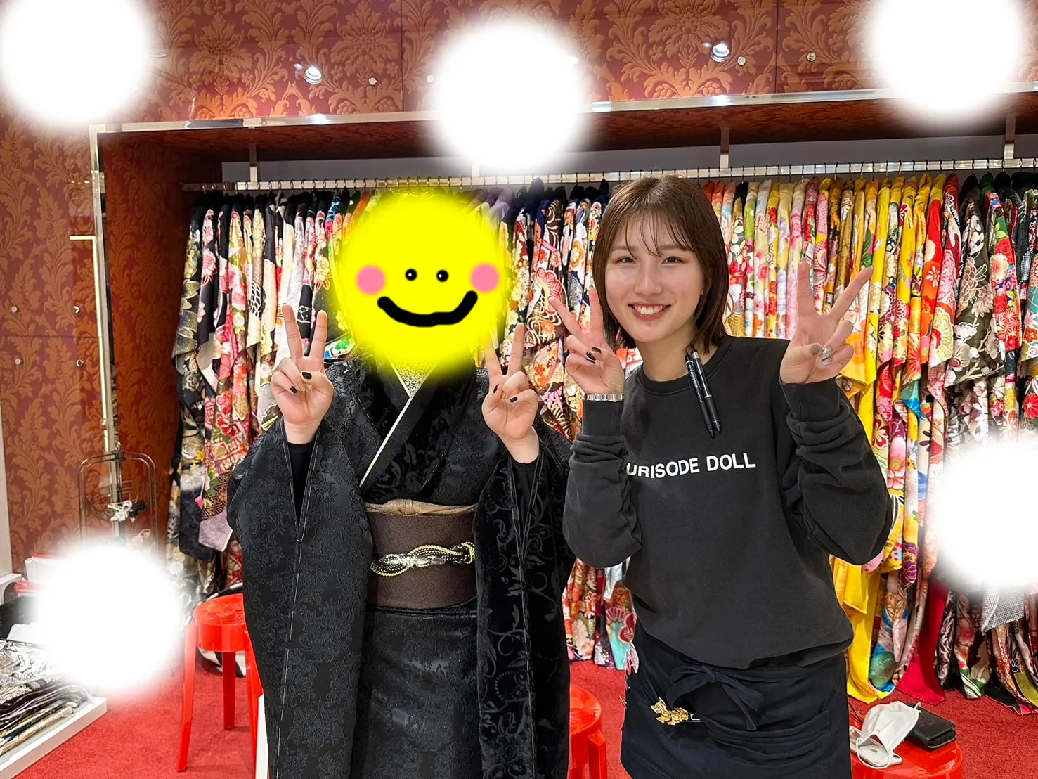 成人式　前撮り　梅田　袴　くすみカラー　かわいい　イマドキ　淡色　古典　タカゼン　撮影