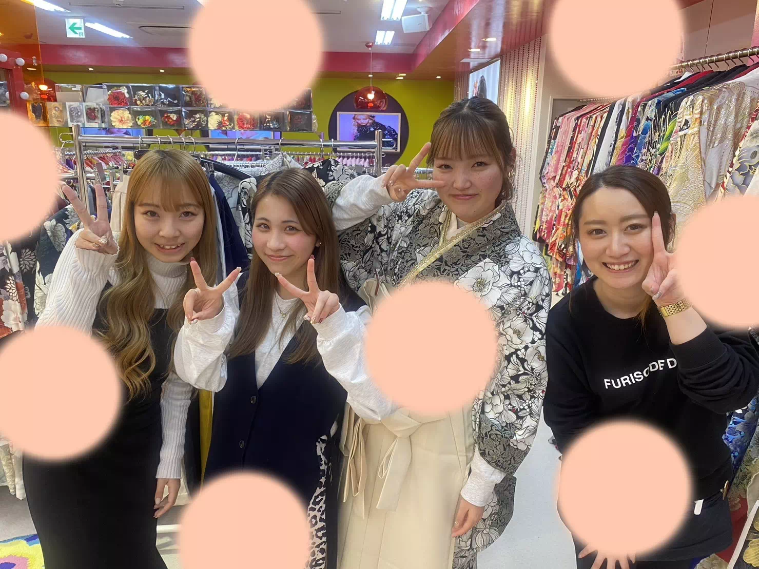 TAKAZEN神戸店　前撮り撮影会　イマドキ　カワイイ　コディネート　振袖　レンタル　袴　