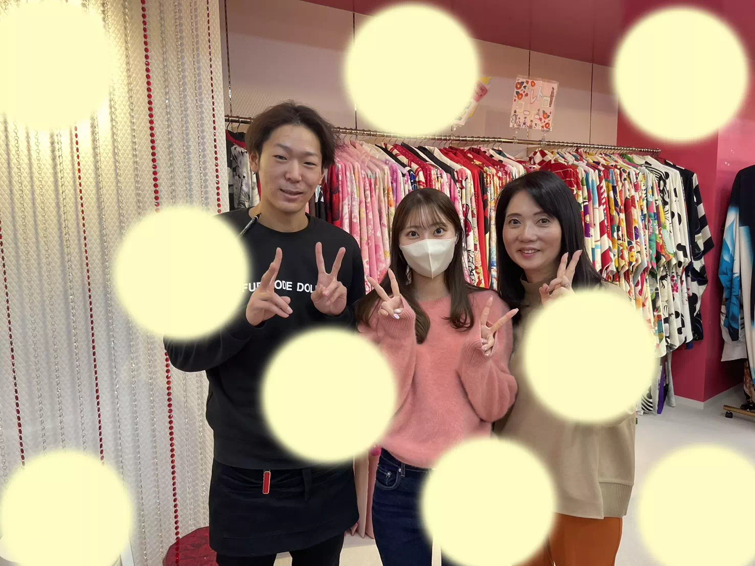 振袖　成人式　ママ振り　TAKAZEN神戸店　前撮り撮影会　イマドキ　カワイイ　コディネート