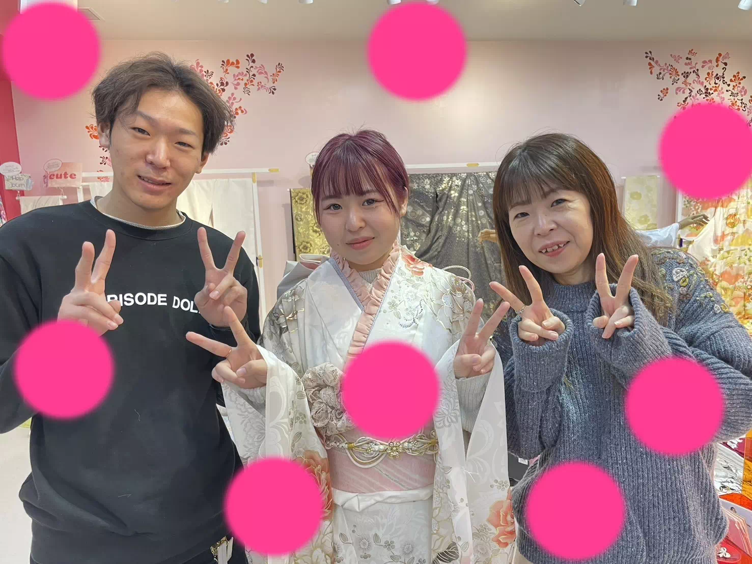 TAKAZEN神戸店　前撮り撮影会　イマドキ　カワイイ　コディネート　振袖　レンタル　袴　