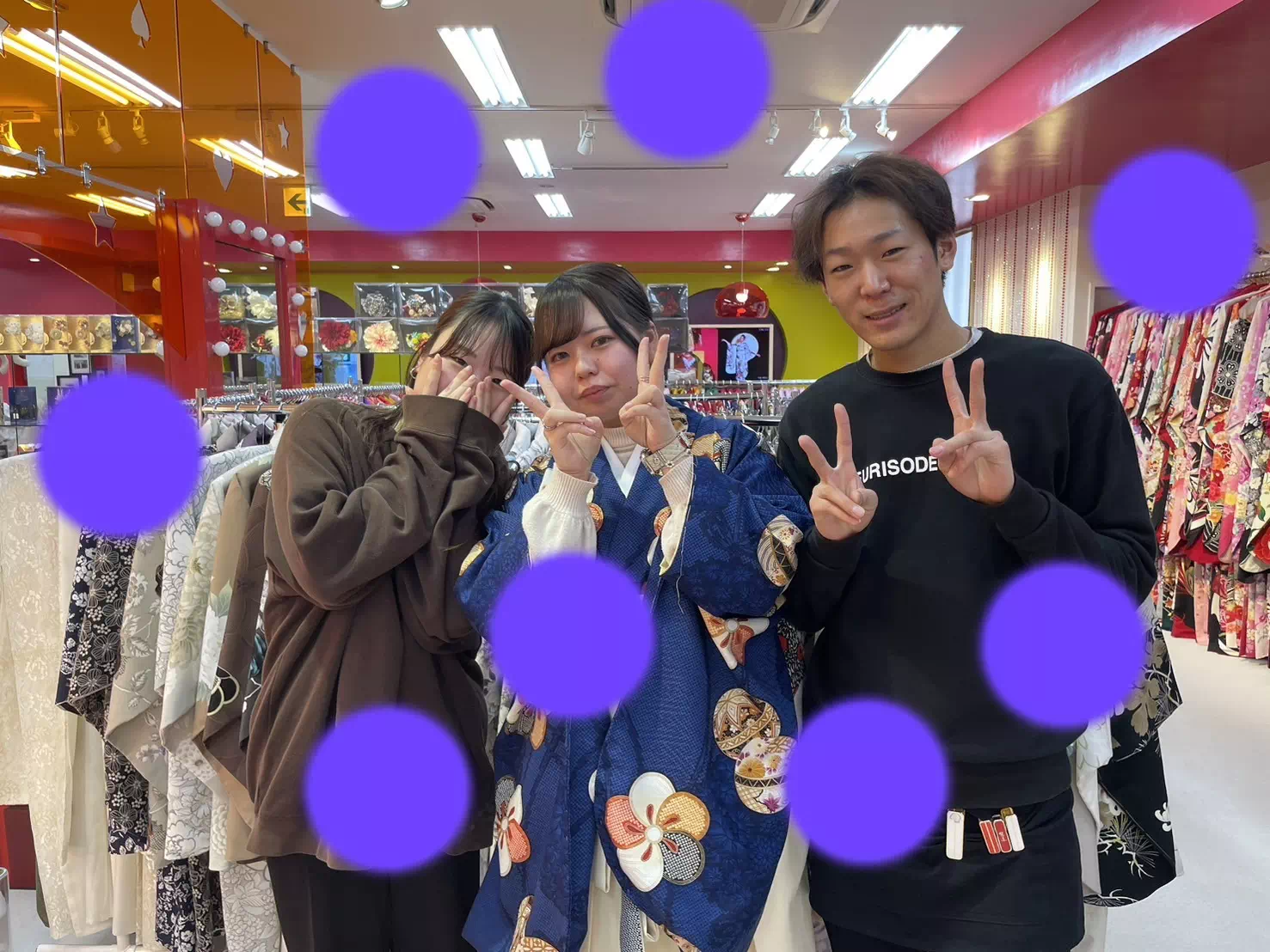 TAKAZEN神戸店　前撮り撮影会　イマドキ　カワイイ　コディネート　振袖　レンタル　袴　