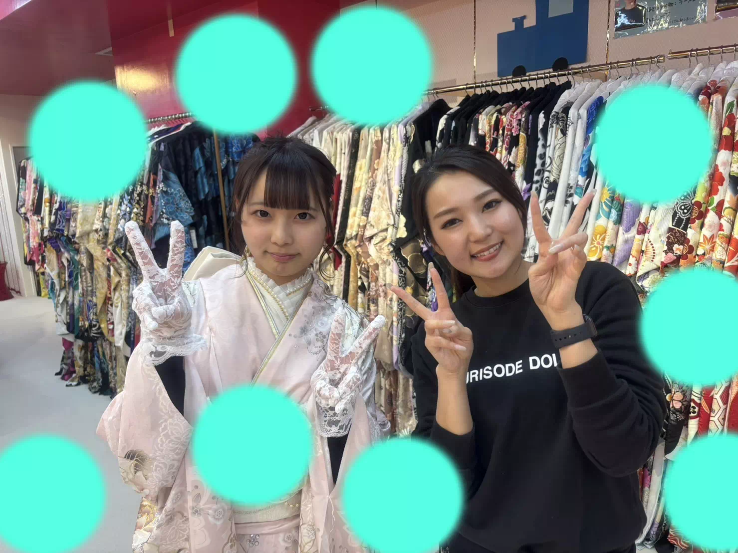 TAKAZEN神戸店　かわいい　オリジナル振袖　コスメカラー　被らない　ピンク振袖　成人式　振袖レンタル