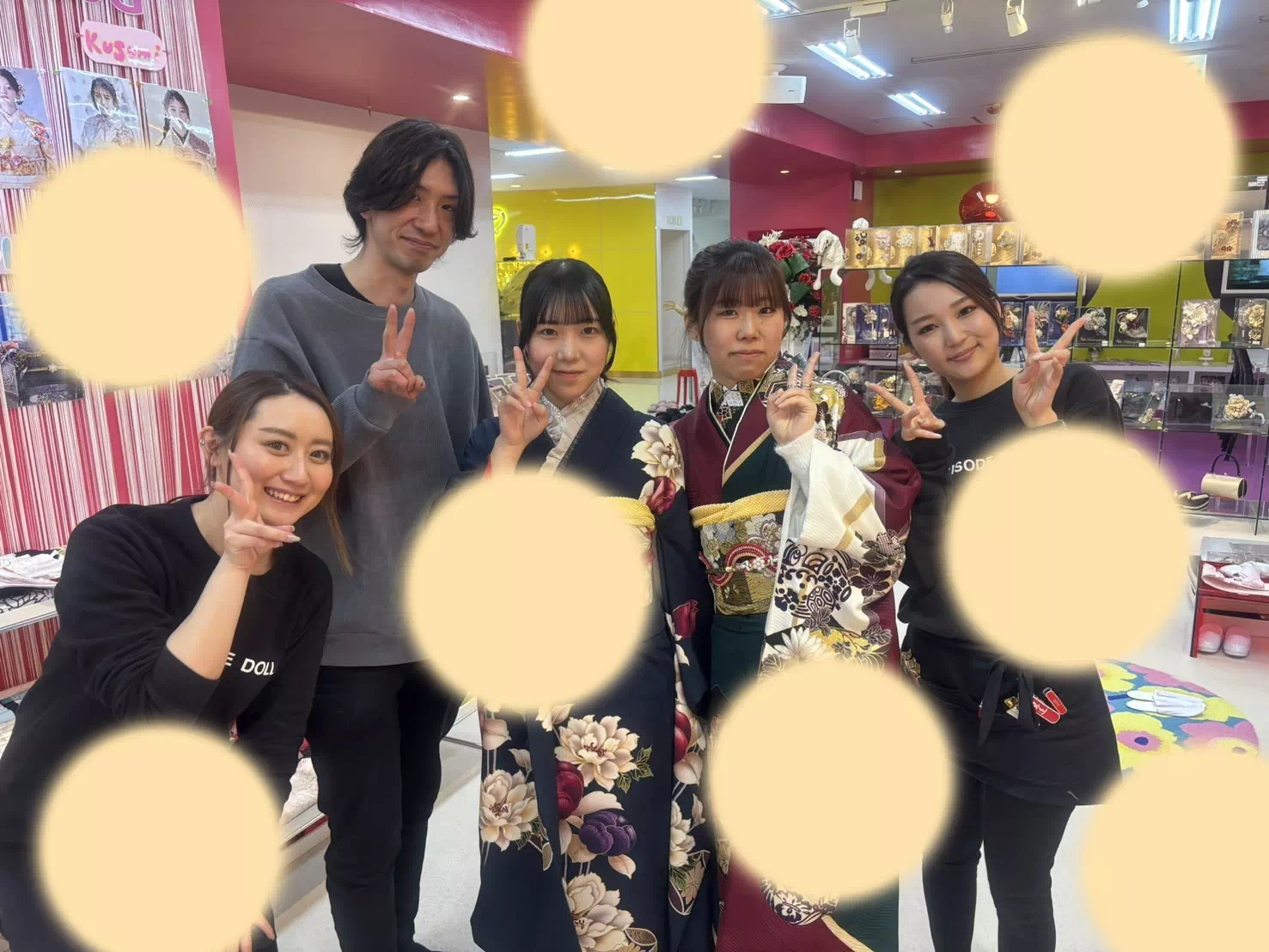 成人式　振袖レンタル　TAKAZEN神戸三宮店　イマドキ　おしゃれ　古典　レトロ　かっこいい