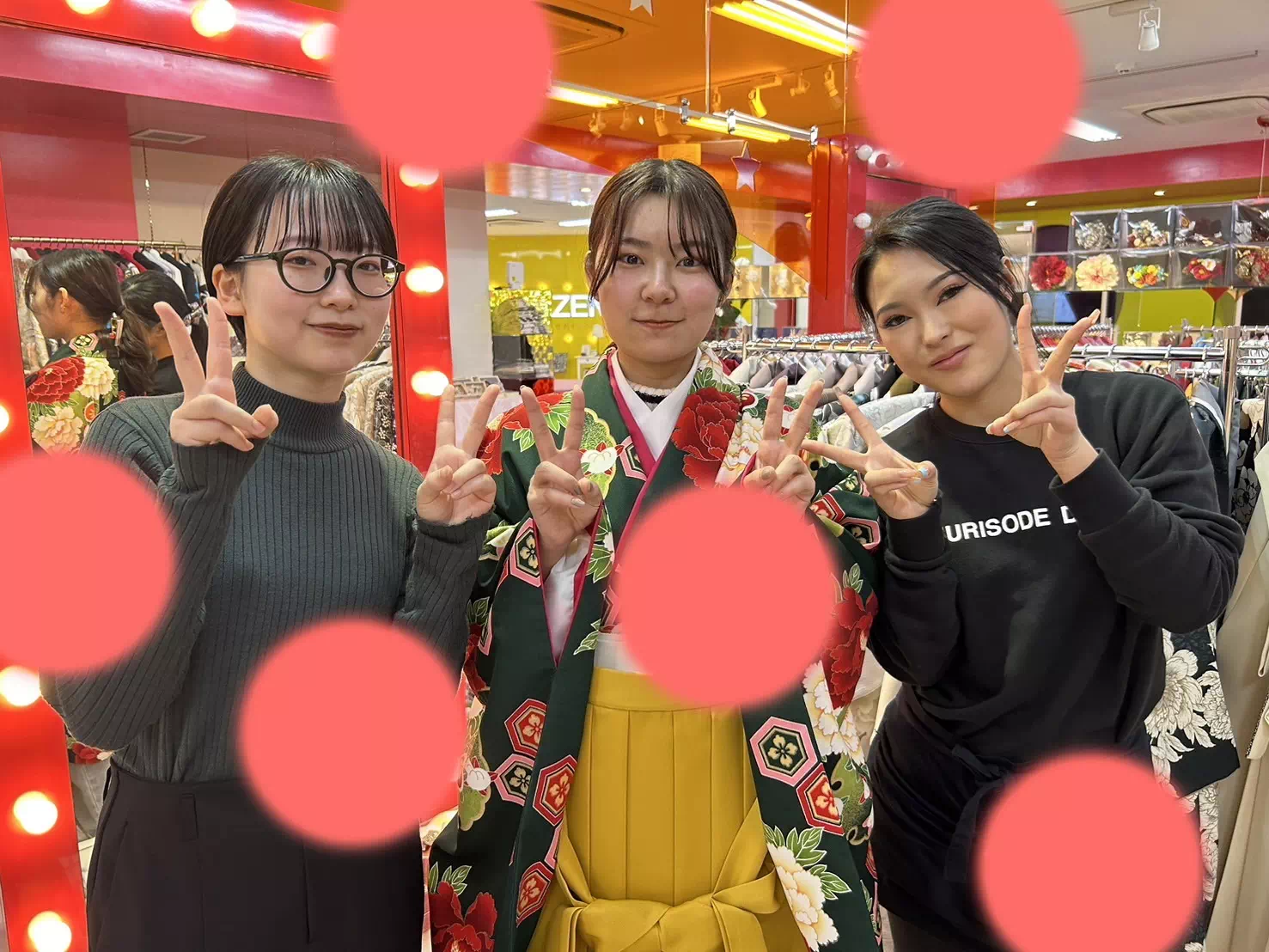 TAKAZEN神戸店　前撮り撮影会　イマドキ　カワイイ　コディネート　振袖　レンタル　袴　