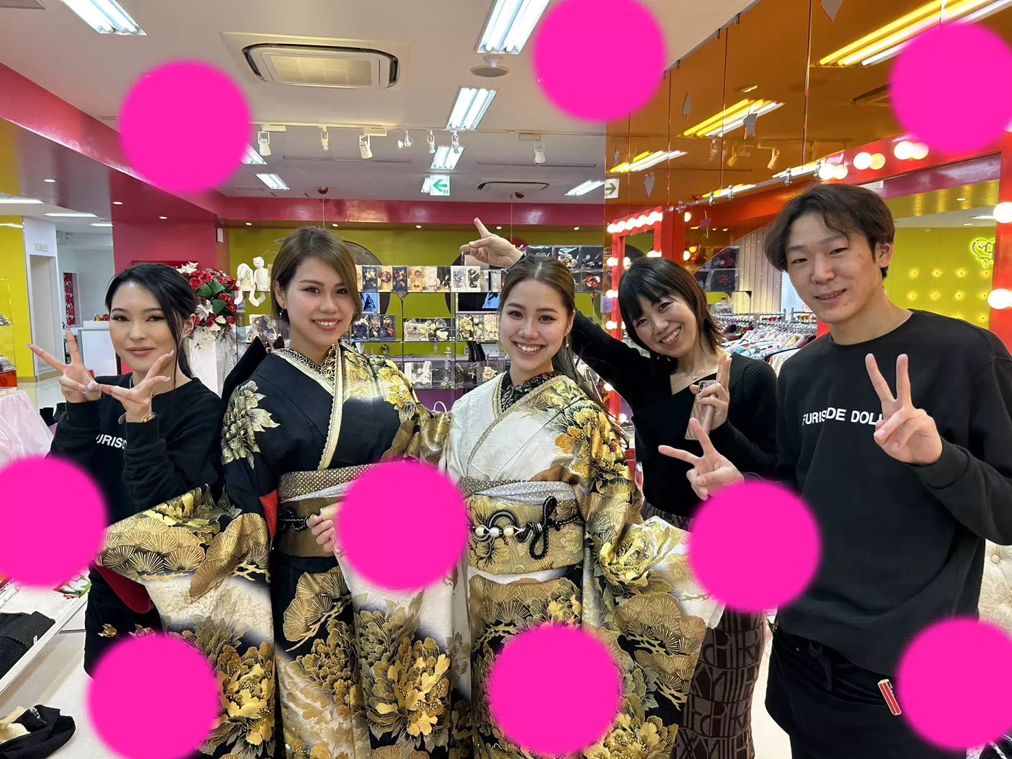 TAKAZEN神戸店　前撮り撮影会　イマドキ　カワイイ　コディネート　振袖　レンタル　袴　