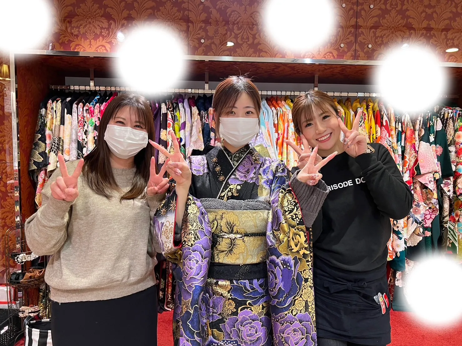 成人式　前撮り　梅田　袴　くすみカラー　かわいい　イマドキ　淡色　古典　タカゼン　撮影