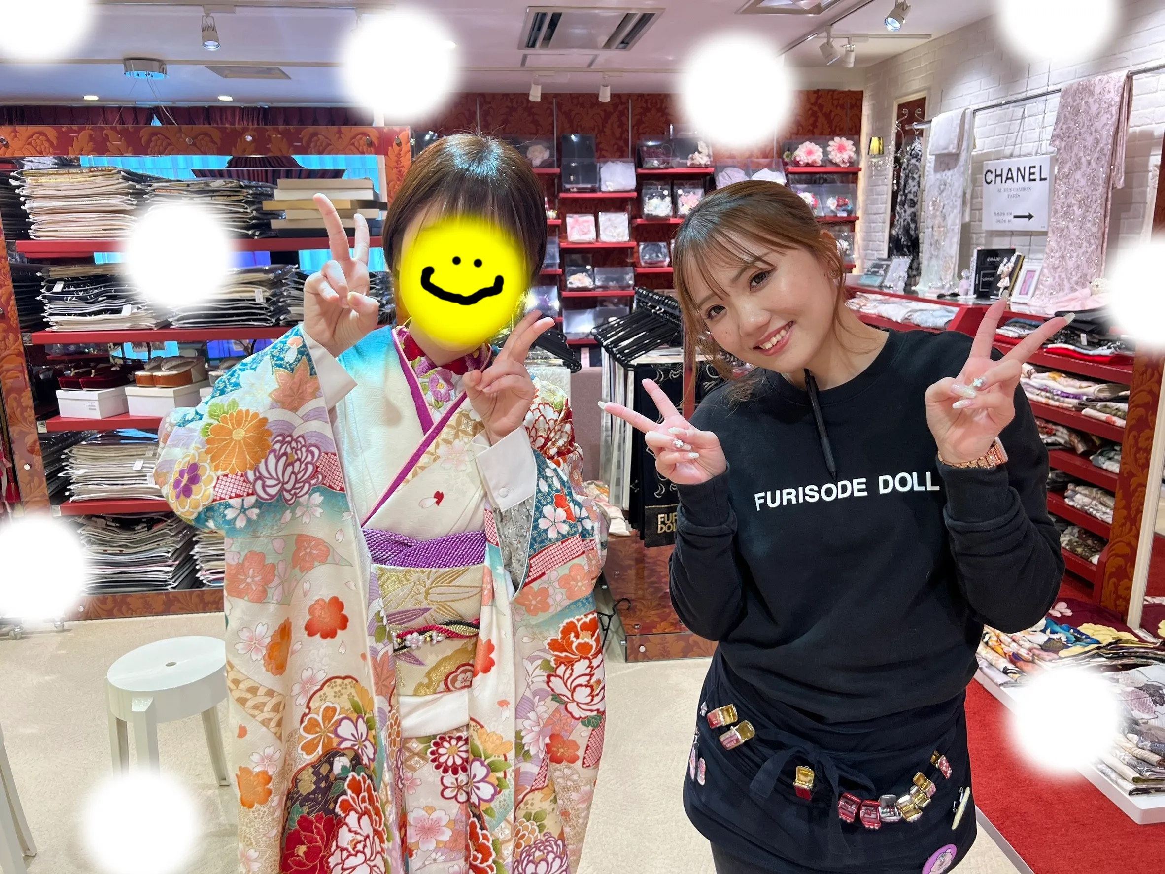 成人式　安カワ　振袖　古典柄　梅田