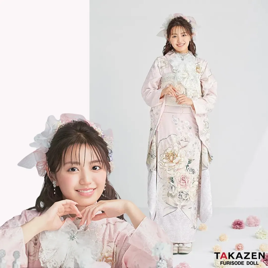 振袖レンタル　奈良　橿原　かわいい　おしゃれ　個性派　かわいい　かっこいい　くすみ　イマドキ　花音ちゃん