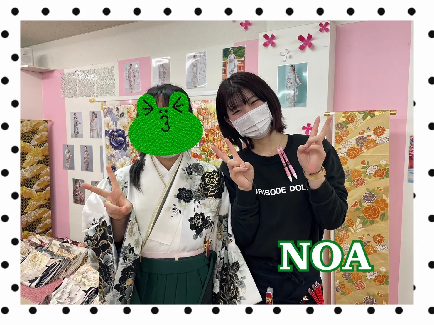 袴　レンタル　奈良　安い　可愛い　緑　白　薔薇　クール　バラ　シルバー