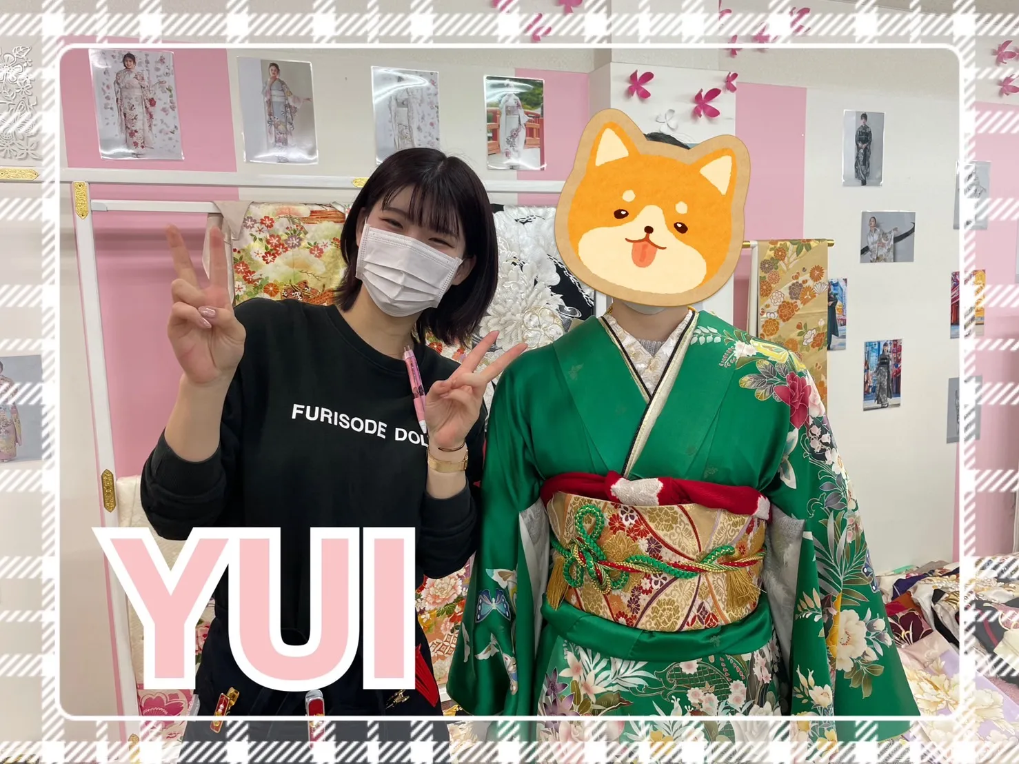 ママ振り　振袖　レンタル　奈良　前撮り撮影会　かわいい　古典　緑　おしゃれ