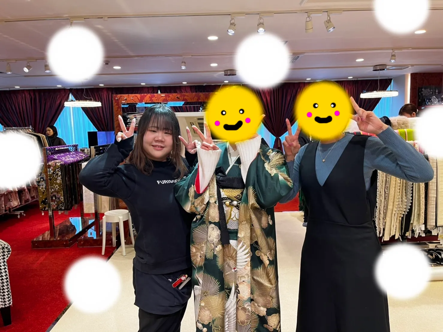 振袖　安い　写真プラン　古典　緑