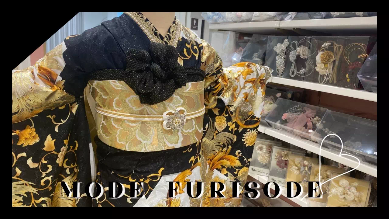 【TAKAZEN姫路店】♡15日　白黒×ゴールドが派手かわいいモードスタイルの新作振袖のご紹介♡