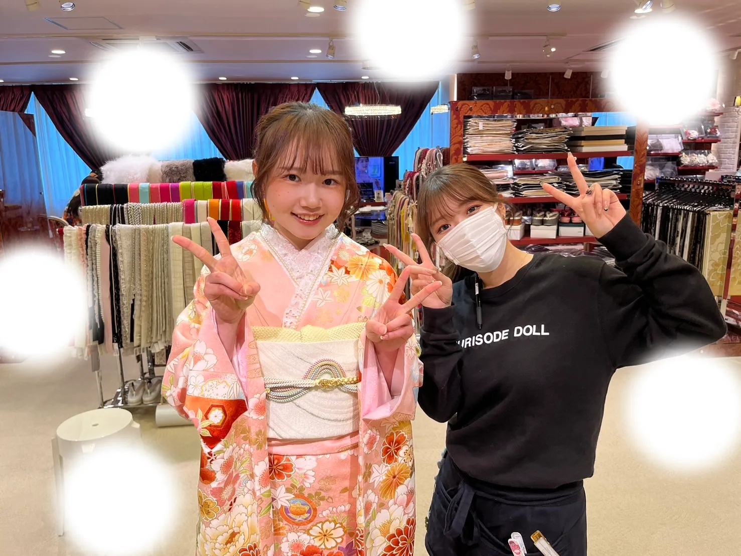 【TAKAZEN大阪梅田本店】♡28日　ピンク地の華やか古典柄のお振袖姫ちゃん♡