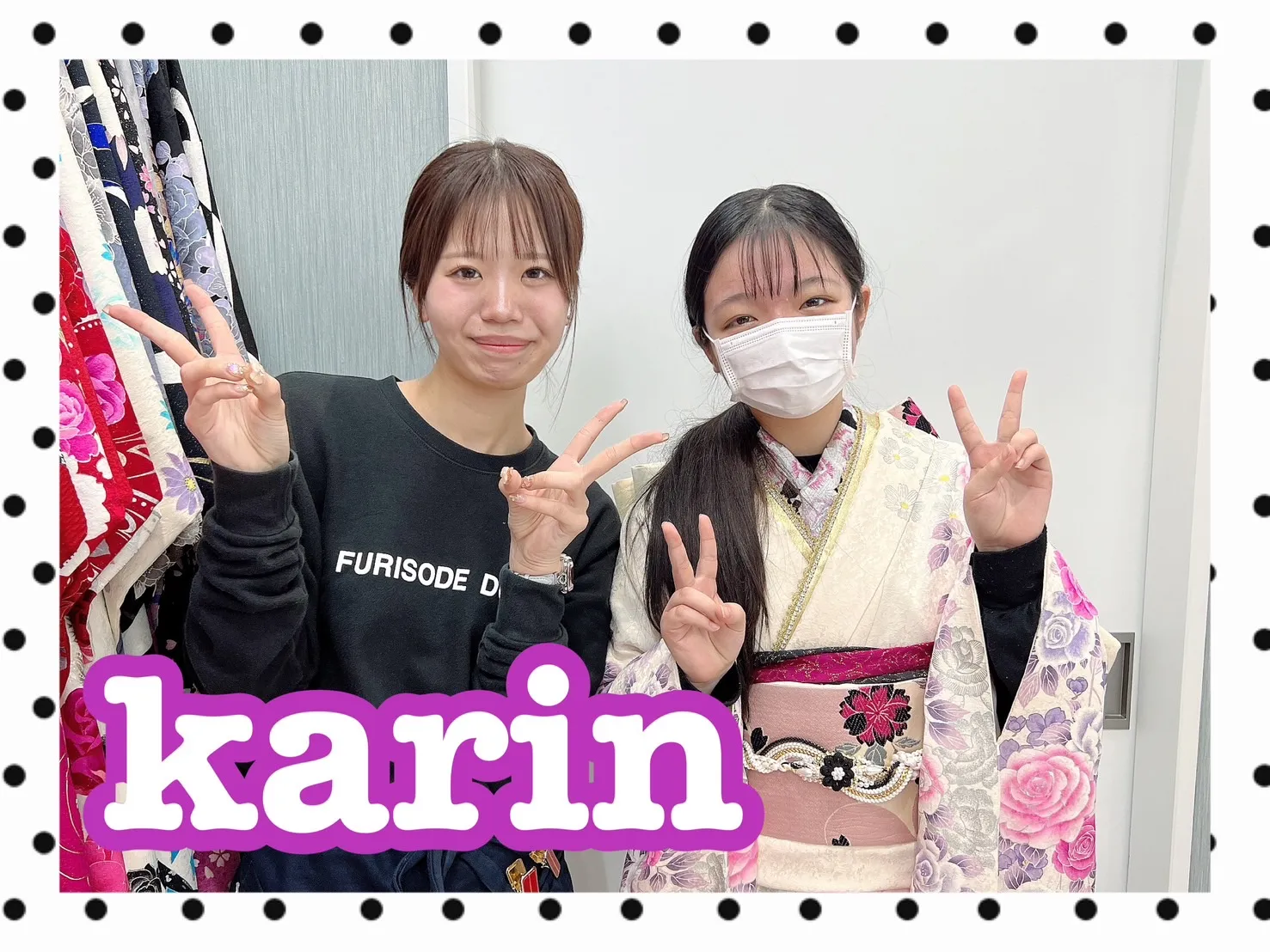 【TAKAZEN橿原店】22日♡2025年成人のプチプラで白とピンクと紫のバラが大人可愛いお振袖姫ちゃん♡