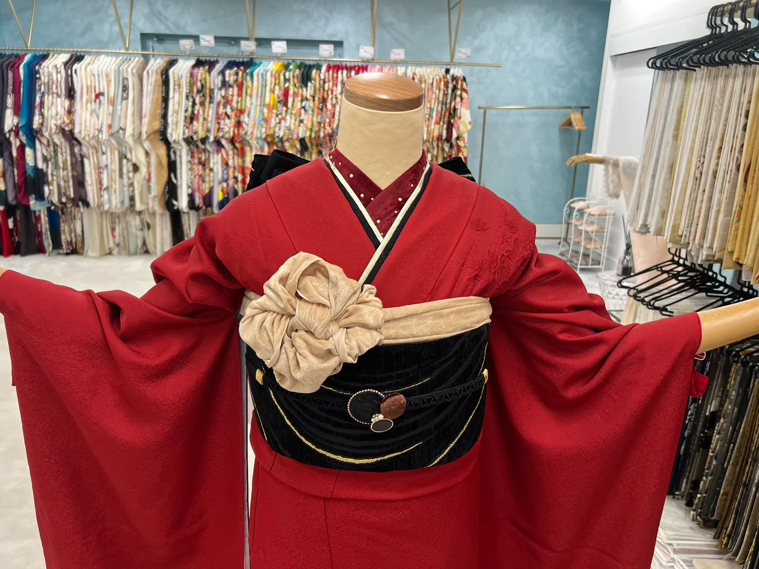 振袖レンタル　成人式　なんば　心斎橋　天王寺　無地