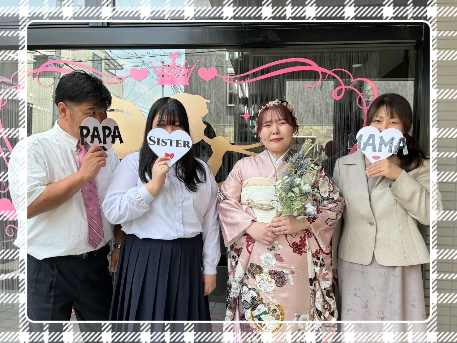 振袖　レンタル　奈良　前撮り　オシャレ　古典柄　ダスティピンク　目立つ　個性的