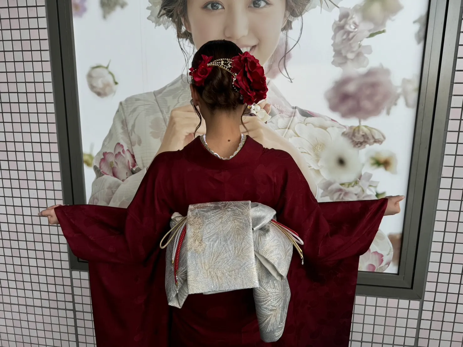 2024年　振袖　前撮り撮影会　TAKAZEN堺店　シンプル振袖　大柄