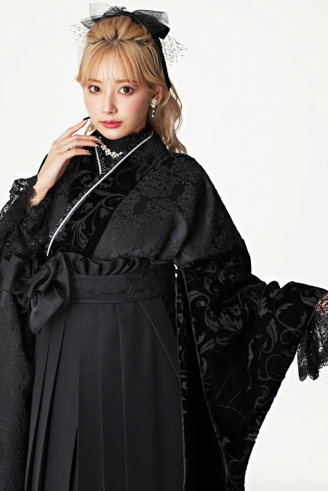 卒業式　袴　2025年　新作　くすみ　レース　イマドキ