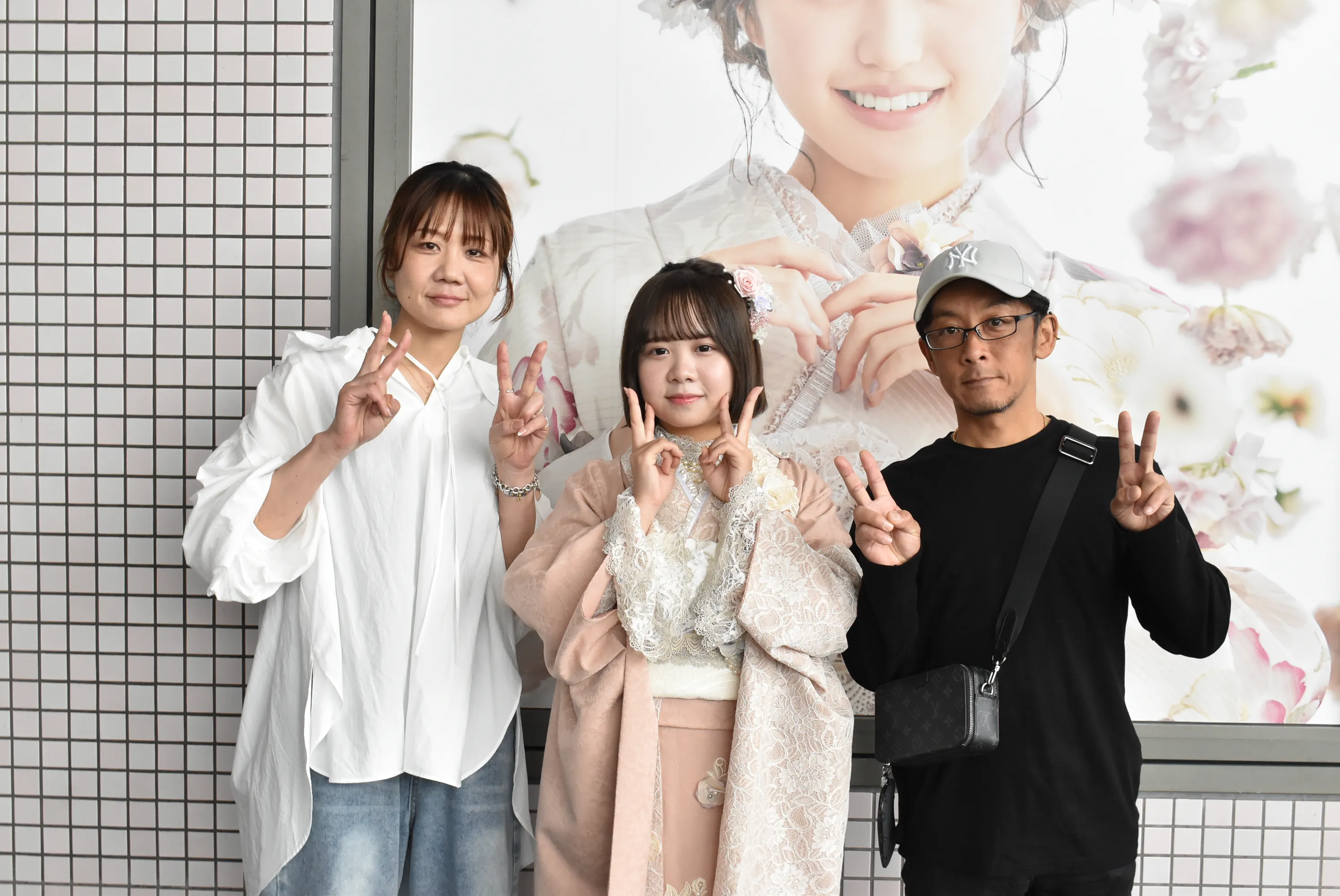 2023年　振袖　前撮り撮影会　TAKAZEN堺店　くすみピンク　くすみカラー　ヘップバーン　ミニョン