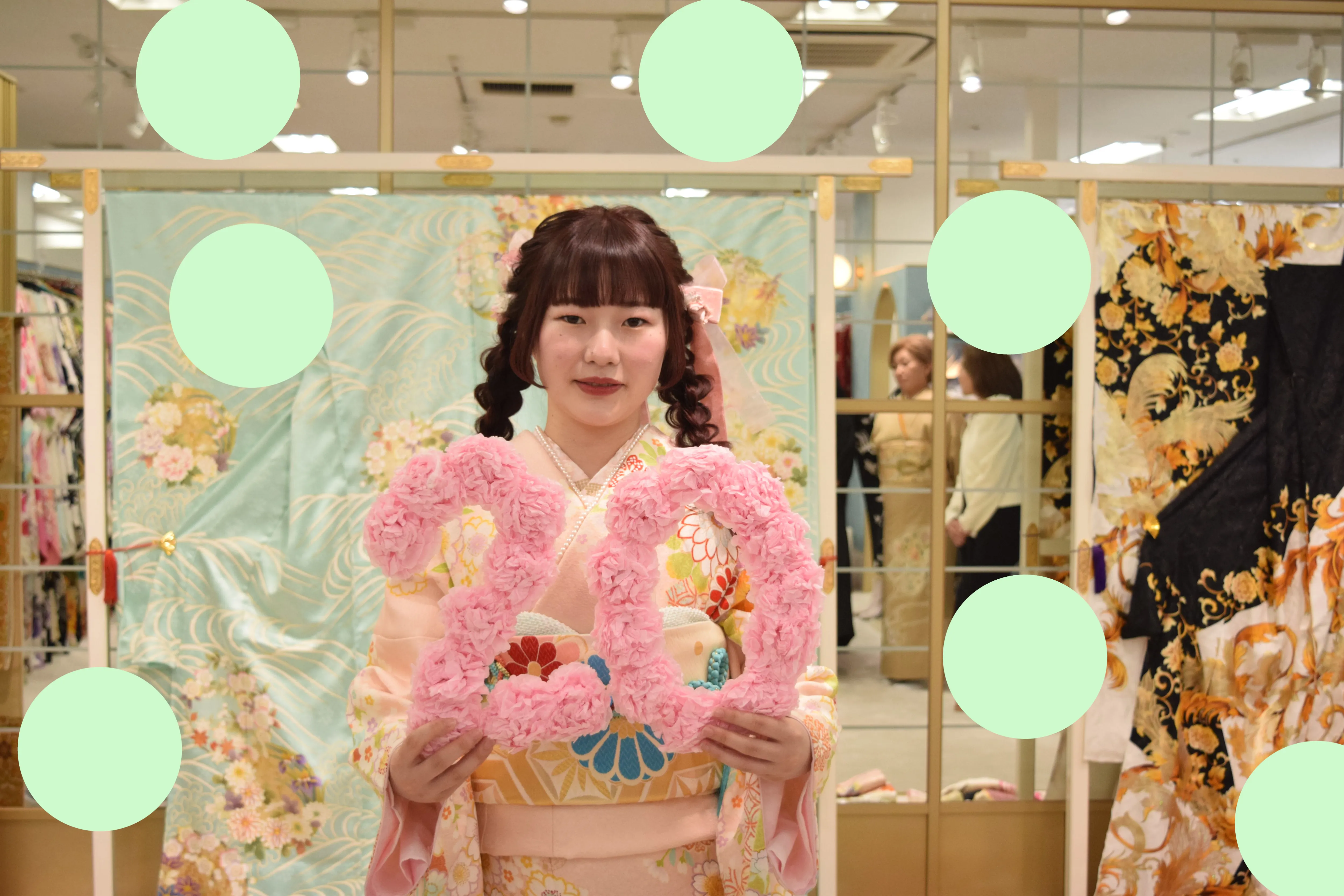 成人式　前撮り　なんば　心斎橋　天王寺　大阪　人気　古典　ピンク　かわいい