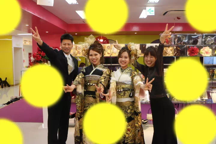 成人式　振袖レンタル　前撮り撮影会　　TAKAZEN神戸三宮店　ジャパンモード　派手