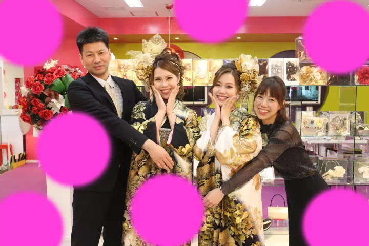 成人式　振袖レンタル　前撮り撮影会　　TAKAZEN神戸三宮店　ジャパンモード　派手