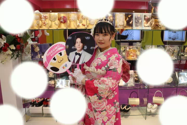 成人式　振袖レンタル　前撮り撮影会　　TAKAZEN神戸三宮店　キュート　ピンク