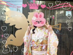 正統派古典　白/ピンク/水色　菊柄　淡い色　かわいい　女の子らしい　低身長さんにもおすすめ