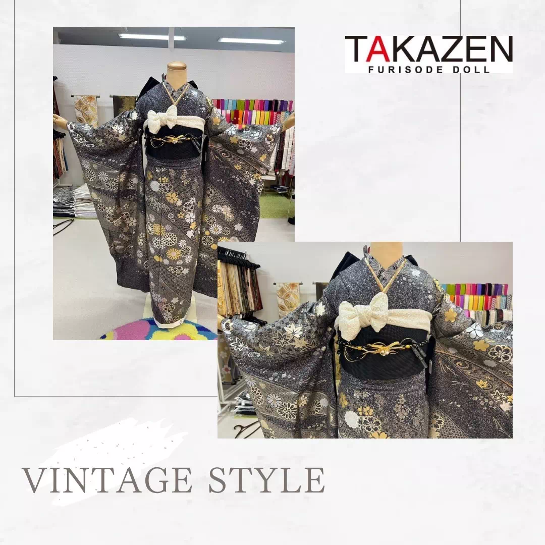 成人式　振袖レンタル　TAKAZEN神戸店　前撮り撮影会　イマドキ　かっこいい　オススメ　ヴィンテージスタイル　