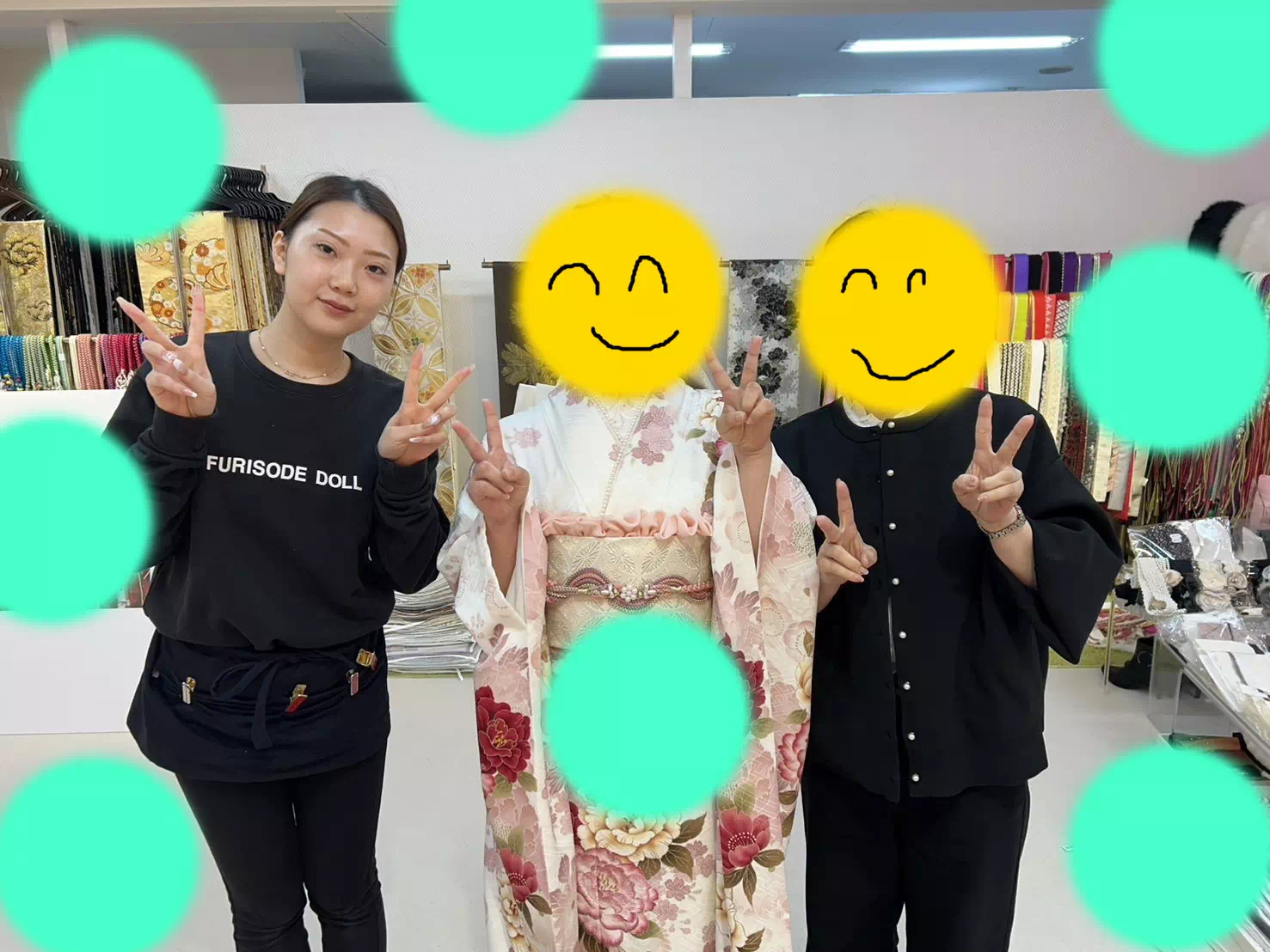 TAKAZEN神戸店　振袖レンタル　かわいい　くすみ　写真プラン　写真だけ